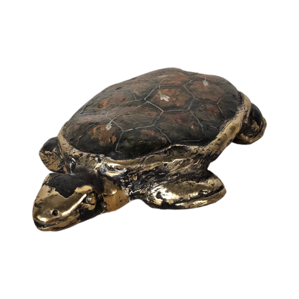 Vibrant Tapestry Handcrafted Dhokra Painted Tortoise - Image 2