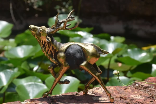 Majestic Might Handcrafted Dhokra Stag - Image 2