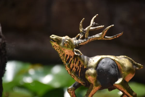 Majestic Might Handcrafted Dhokra Stag - Image 3