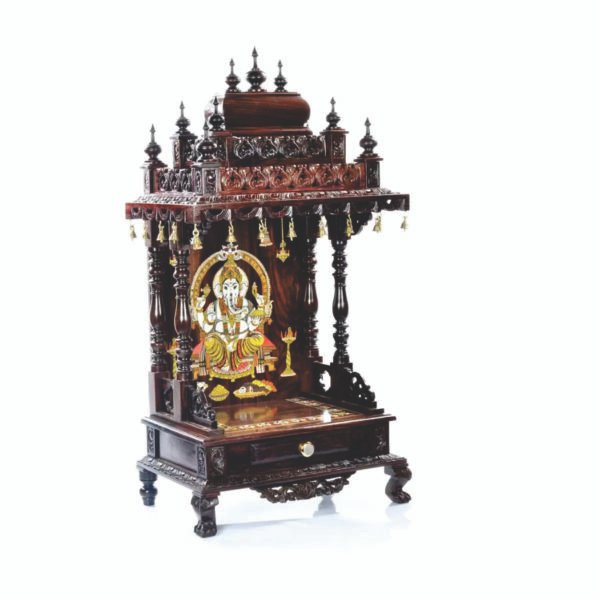 Handcrafted Inlay Rosewood Mandir